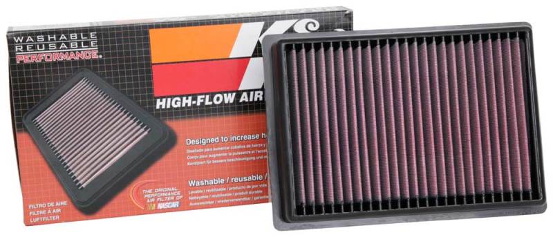 K&N Engineering 33-5079 High-Flow Reusable Air Filter for Lexus RX450h and Toyota Highlander 3.5L V6