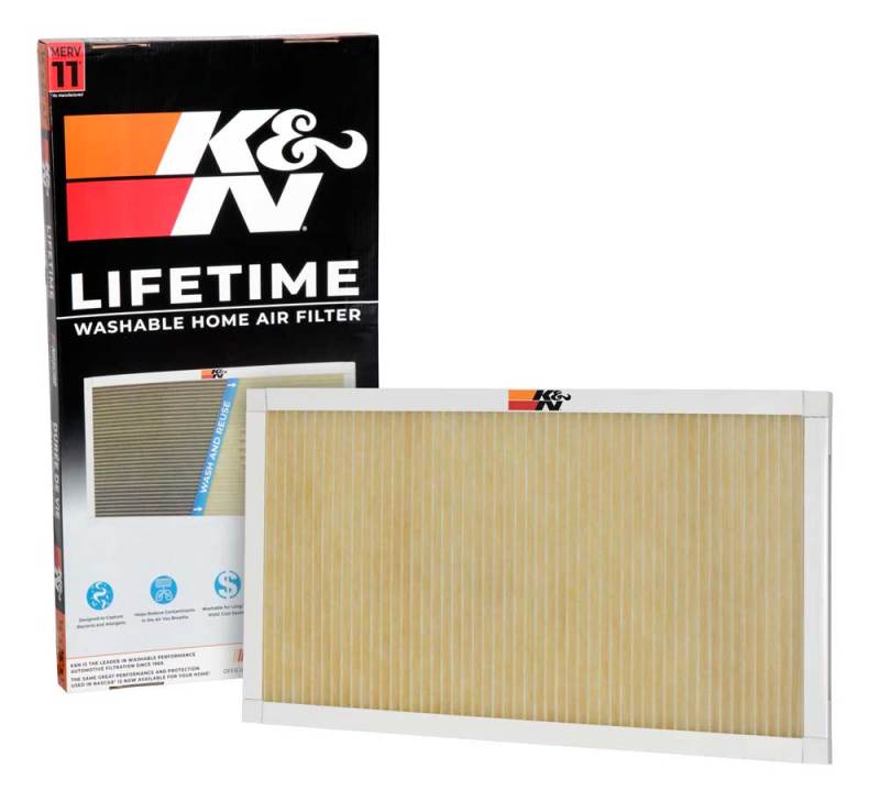 K&N HVAC Filter 14 x 25 x 1 - Reusable Pleated Synthetic Air Filter for Home HVAC Systems