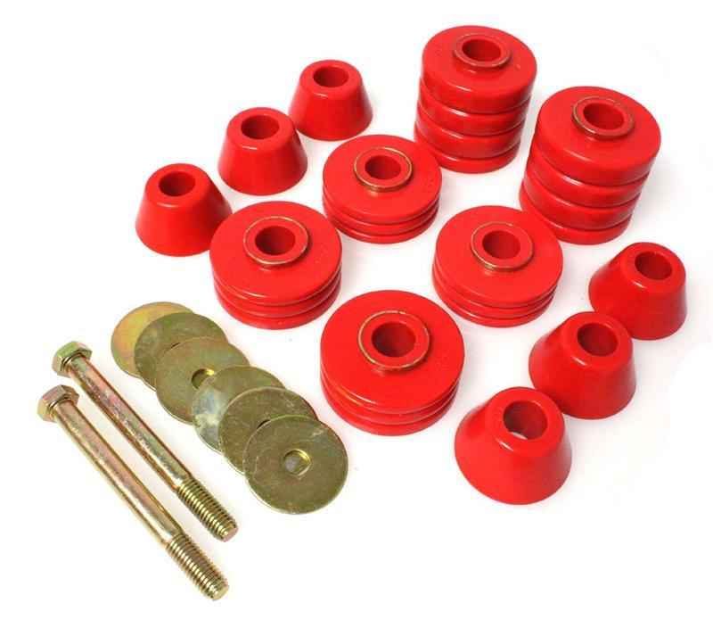 Energy Suspension Body Mount Set Inc. Hardware - Black