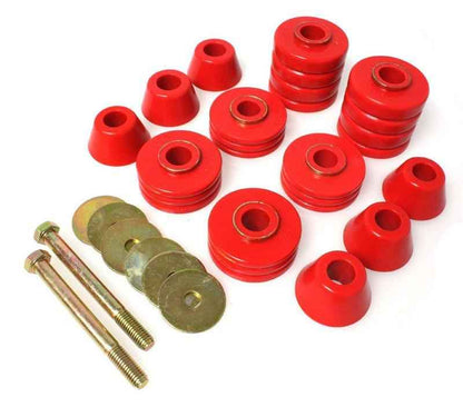 Energy Suspension Body Mount Set Inc. Hardware - Black