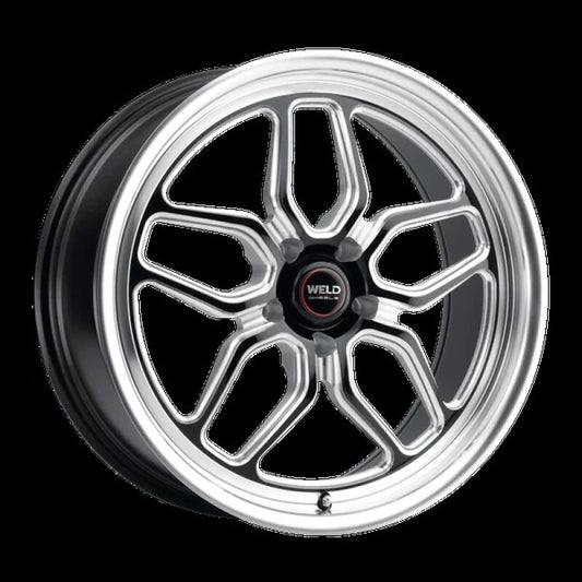 Weld Racing Laguna Drag 17x10 Wheel with 5x115 Bolt Pattern and Gloss Black Finish