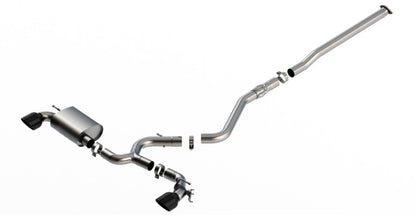 Borla 22-23 Hyundai Kona N 2.0L Turbo Cat-Back Exhaust System with Active Valve and Black Chrome Tips