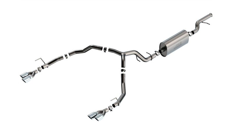 Borla Touring Cat-Back Exhaust System for Chevrolet Tahoe 2021-2026 with 5.3L V8 - Dual Quad Tips, Chrome Finish