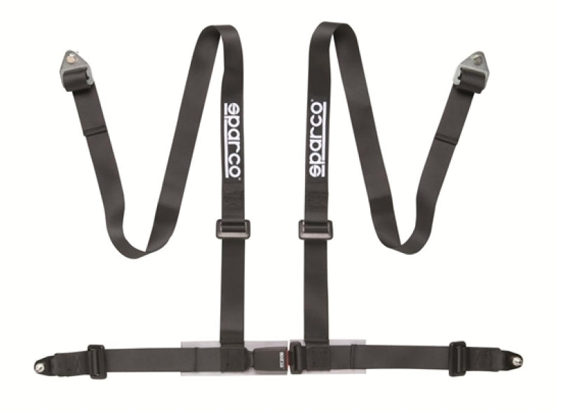 Sparco 04604BV1NR 2-Inch Black 4-Point Bolt-In Racing Harness Belt