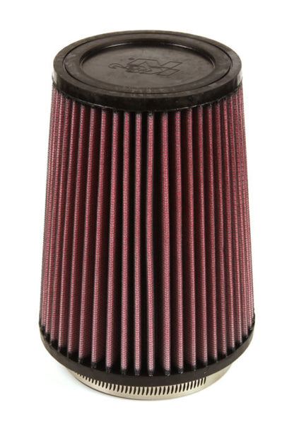 K&N Engineering Universal Rubber Air Filter - 4 Inch Flange, 5 3/8 Inch Base, 4 3/8 Inch Top, 7 Inch Height