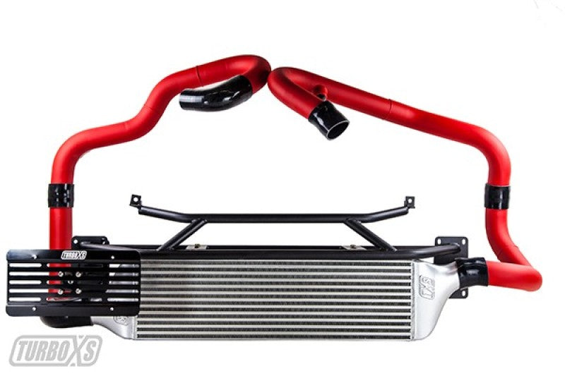 Turbo XS Front Mount Intercooler Kit for 2015-2017 Subaru WRX and STI with Wrinkle Red Pipes