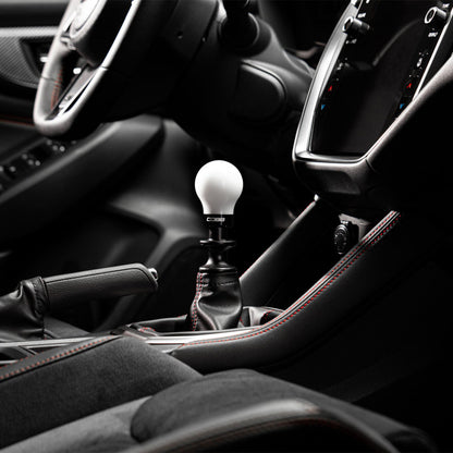 COBB Subaru 6-Speed Weighted Shift Knob - White with Red and Black Collars