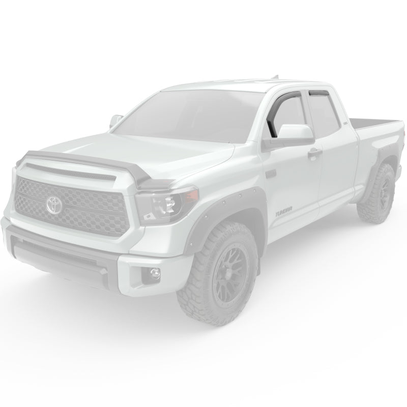 EGR 575091 In-Channel Window Visors for Toyota Tundra Double Cab, Smoked Dark Smoke Finish
