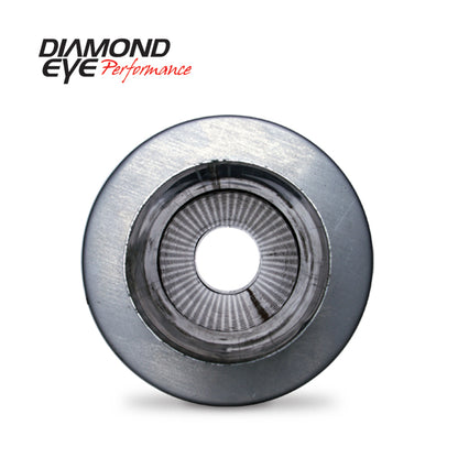 Diamond Eye Performance 5-Inch Exhaust Muffler with Polished Finish - 27 Inch Overall Length