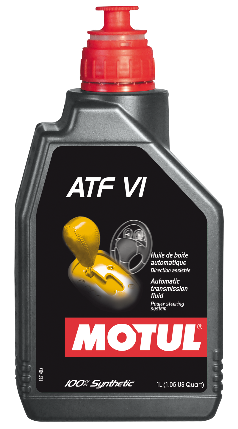 Motul 1L Transmission Fluid ATF VI – 100% Synthetic Low Viscosity Fluid for Automatic Transmissions