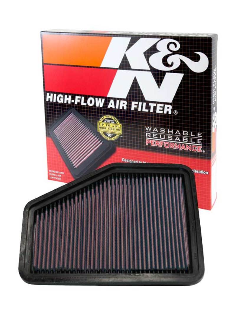 K&N Engineering Part 33-2220 High-Flow Drop-In Air Filter for Lexus GS and SC430