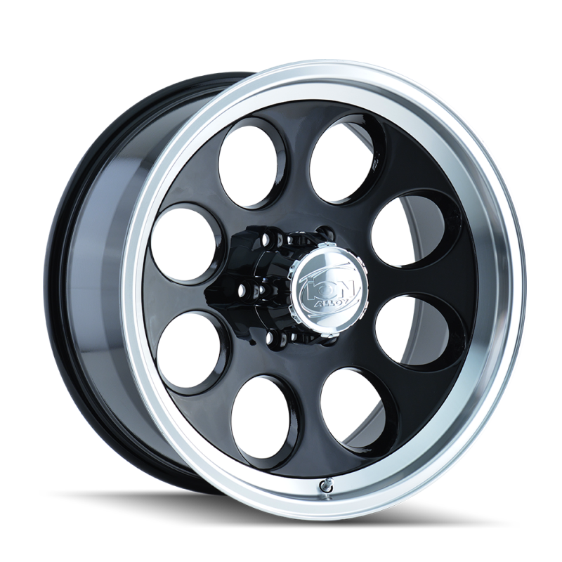 ION Wheels 171 Series 17x9 Black Machined Off-Road Wheel with 5x139.7 Bolt Pattern