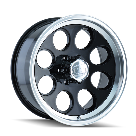 ION Wheels 171 Series 17x9 Black Machined Off-Road Wheel with 5x139.7 Bolt Pattern