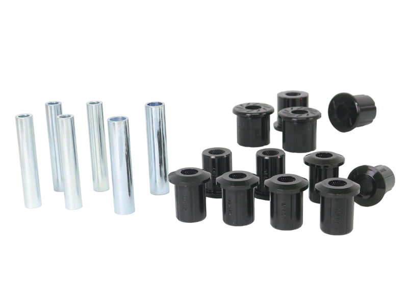 Whiteline W73476 All-in-One Leaf Spring Bushing Service Kit for Chevrolet K20 - Front and Rear Eyes, Shackle Bushings