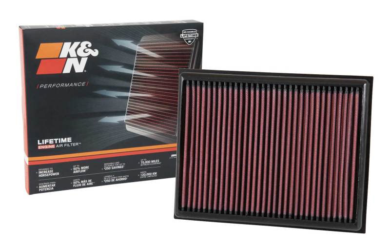 K&N Engineering 33-3059 High-Flow Reusable Air Filter for Nissan NP300 2.3L Diesel (2015-2017)