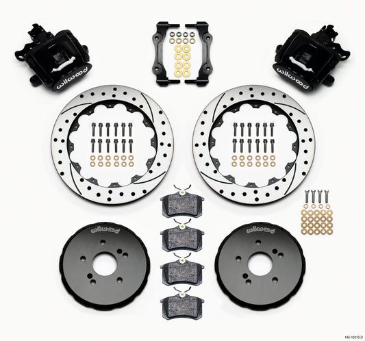 Wilwood Combination Parking Brake Rear Kit for Honda S2000 - 12.88 inch Drilled Rotors and Hydro-Mechanical Calipers