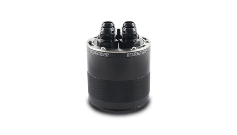 Vibrant Small 0.75L 4-Port Oil Catch Can Assembly - Versatile and Modular Vehicle Ventilation System