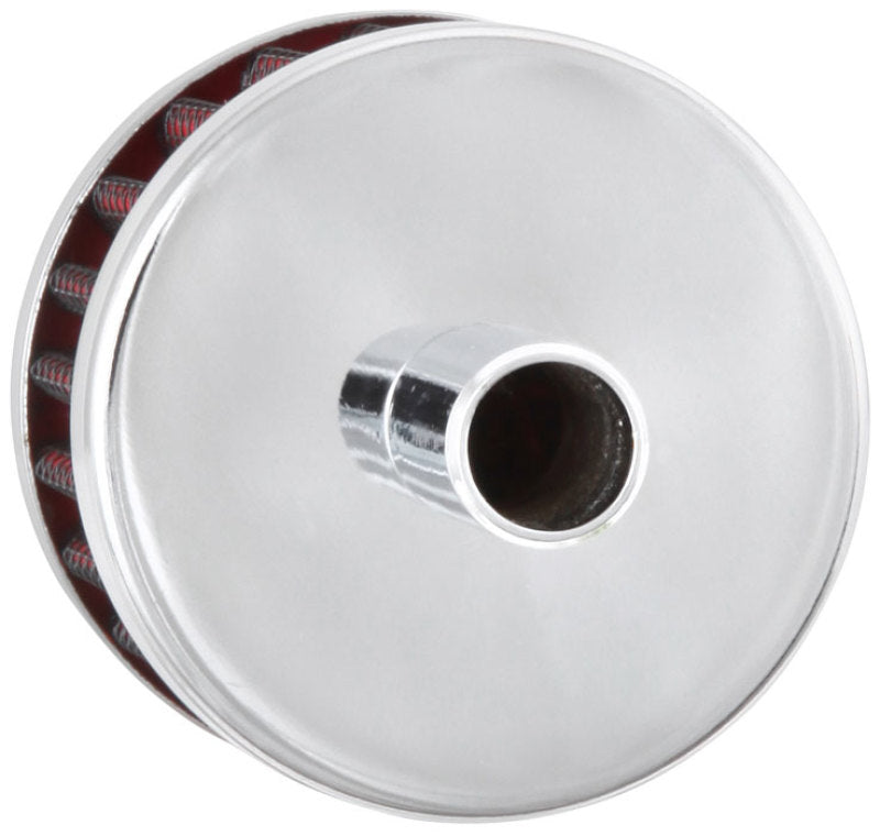 K&N Engineering 62-1015 Chrome Top and Steel Base Crankcase Vent Filter for Classic and Racing Engines