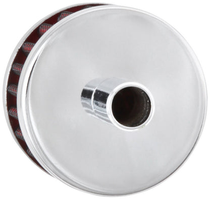 K&N Engineering 62-1015 Chrome Top and Steel Base Crankcase Vent Filter for Classic and Racing Engines