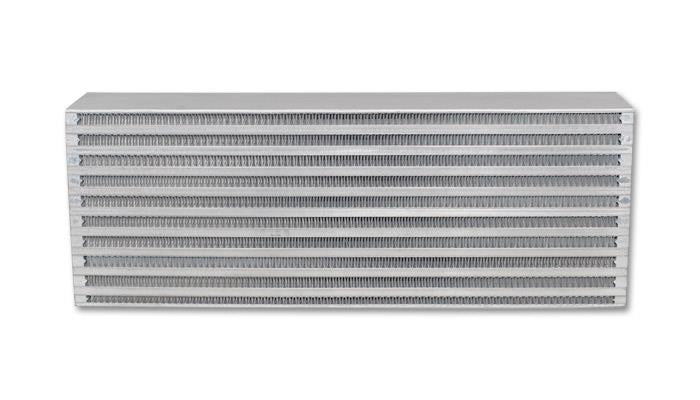 Vibrant Air-to-Air Intercooler Core - Horizontal Flow Bar and Plate Design - 18 x 6.5 x 3.25 Inches