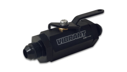 Vibrant -10AN to -10AN Male Shut-Off Valve with Black Anodized Finish