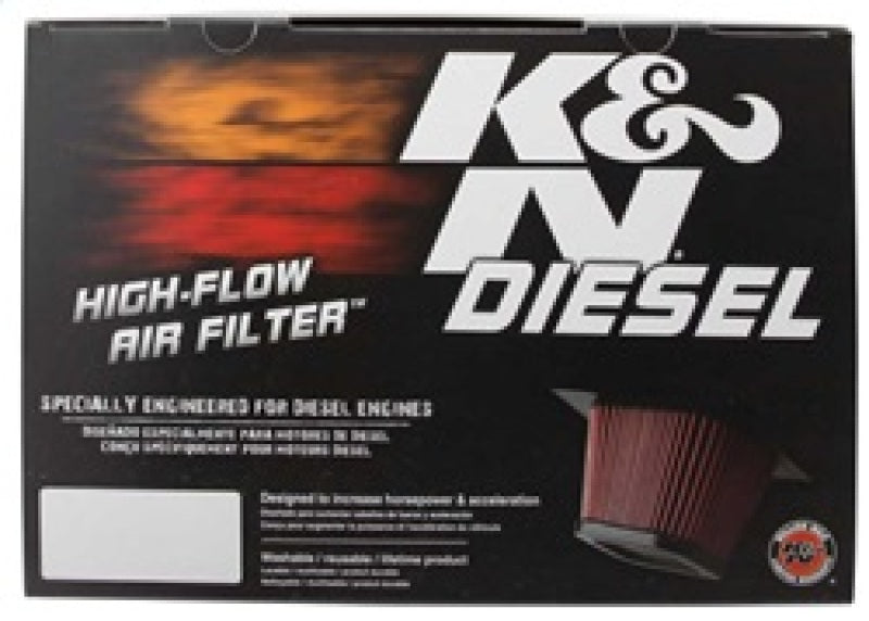 K&N Engineering Part E-0787 High-Flow Air Filter for 2010-2012 Dodge Ram 2500/3500 with 6.7L Diesel Engine