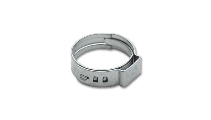 Vibrant One Ear Stepless Stainless Steel Pinch Clamps 12.8-15.3mm Clamp Range (Pack of 10)