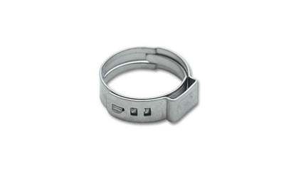 Vibrant One Ear Stepless Stainless Steel Pinch Clamps 12.8-15.3mm Clamp Range (Pack of 10)
