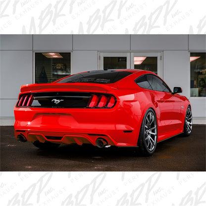 MBRP Armor Plus Series 15 Ford Mustang GT 5.0 3-inch Cat Back Dual Split Rear Exhaust System with 4.5-inch Tips