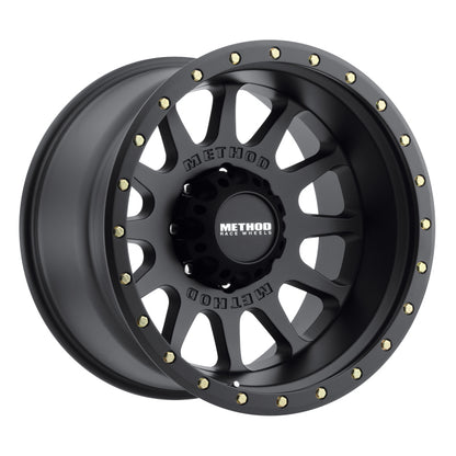 Method MR605 NV 20x10 Inch Matte Black Wheel with -24mm Offset and 8x6.5 Bolt Pattern