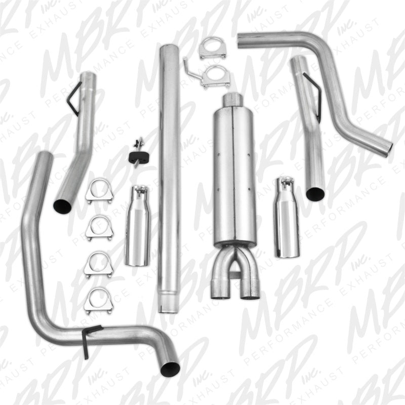 MBRP Armor Lite Series Cat Back Exhaust System for 2004-2008 Ford F-150 4.6/5.4L V8 – Dual Split Side Exit with 3.5-inch Tips