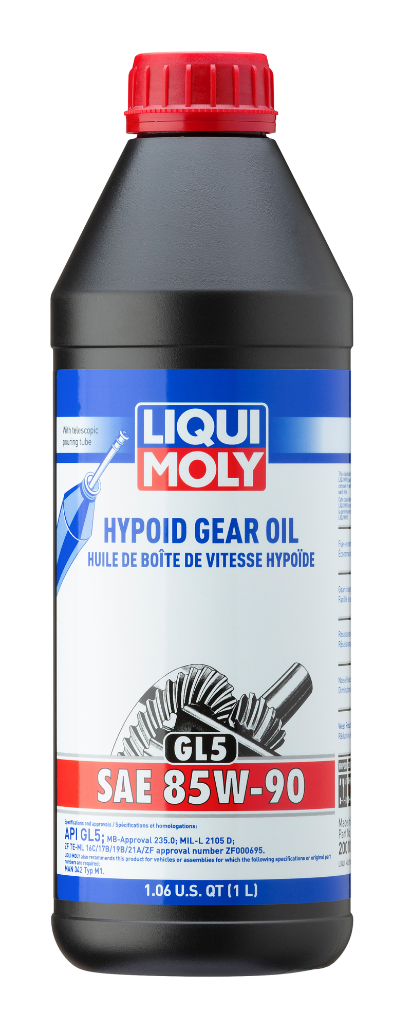 LIQUI MOLY 1L Hypoid Gear Oil GL5 SAE 85W90 for Mercedes-Benz and BMW Vehicles