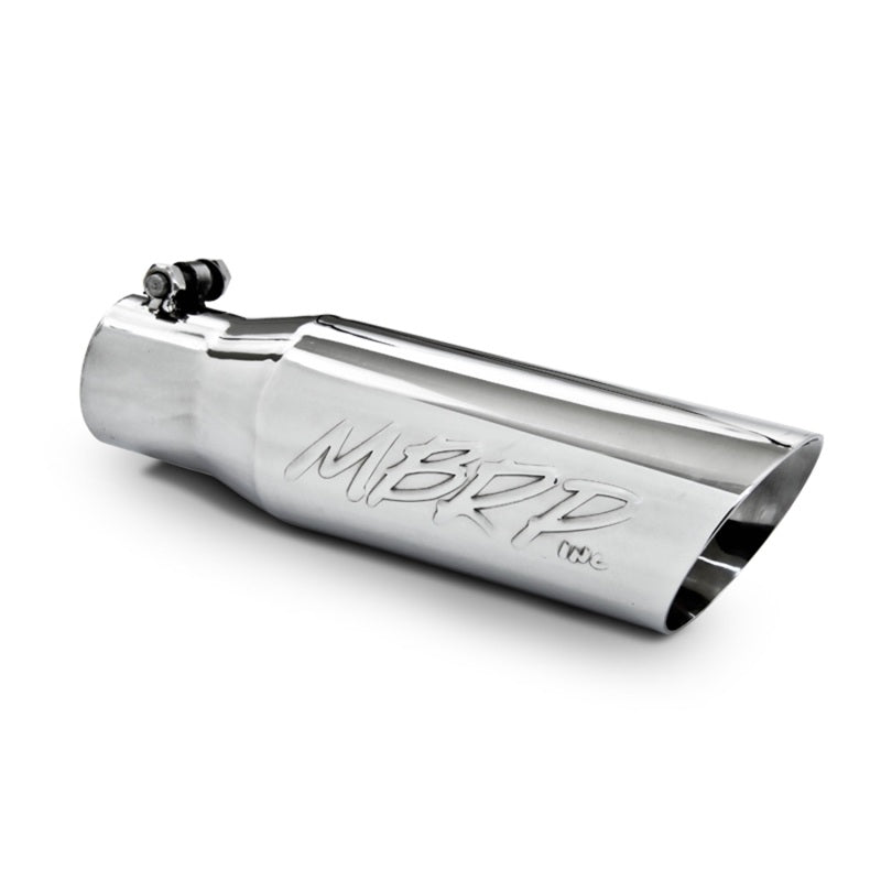 MBRP Universal 3-inch Dual Wall Angled Exhaust Tip with Mirror Polish - Part T5106