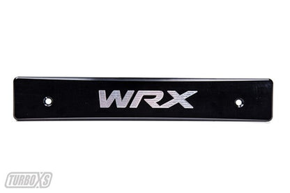 Turbo XS Billet Aluminum License Plate Delete for 2015-2017 Subaru WRX and STI with Machined WRX Logo, Black