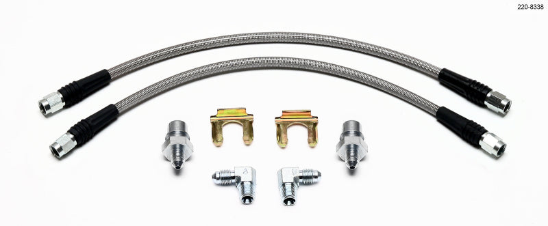 Wilwood Flexline Kit for 1988-1996 Corvette with SL4 or SL6 Front Calipers — Durable Brake Line Replacement
