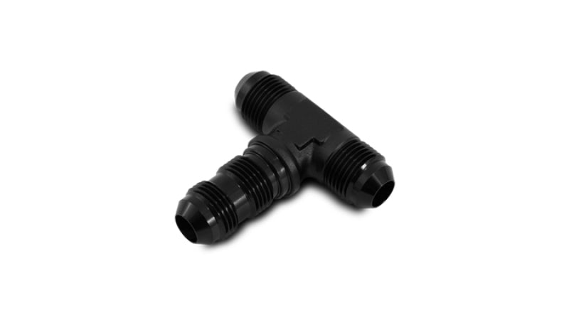 Vibrant -3AN Bulkhead Adapter Tee Fitting in Anodized Black