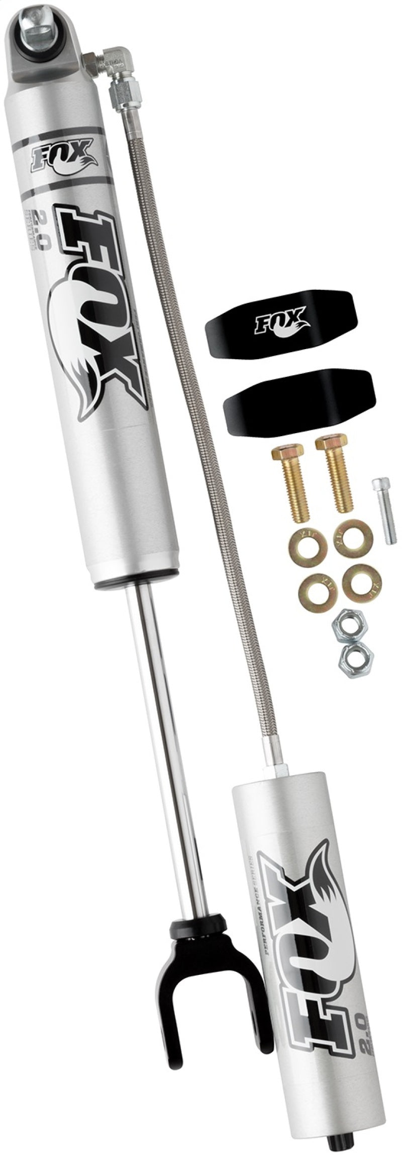 FOX Performance Series 980-24-966 Off-Road Shock Absorber for GMC Sierra 2500/3500 HD and Chevrolet Silverado 3500 HD - Front 7.9-inch Remote Reservoir