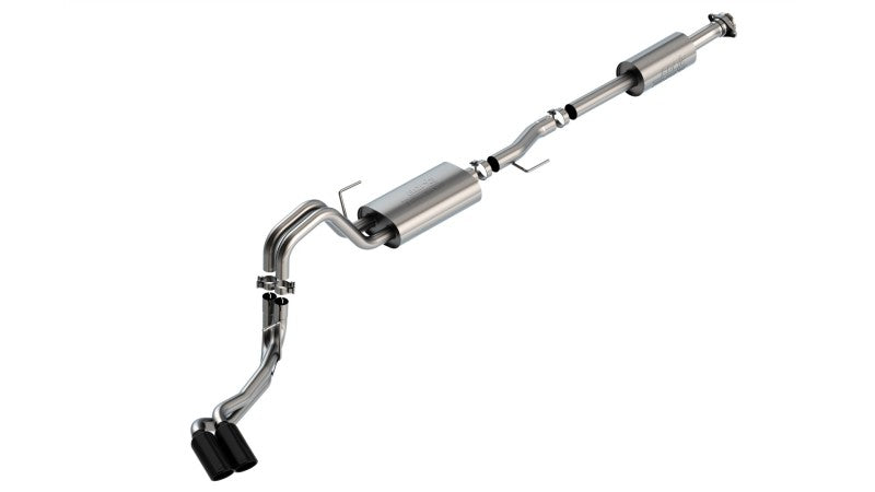Borla F-150 2021 5.0L Cat-Back Touring Exhaust System with Black Chrome Tips – Fits 2024 Ford F-150 Crew and Extended Cab Models