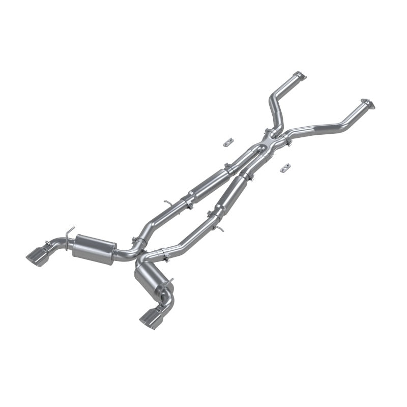 MBRP Armor Pro Series 17+ Infiniti Q60 3.0L Dual Split Rear Cat-Back Exhaust System with 4.5-inch Tips