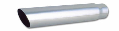 Vibrant 3-Inch Round Stainless Steel Truck/SUV Exhaust Tip – 18 Inch Length, Single Wall Angle Cut