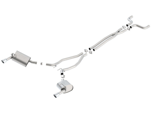 Borla 14-15 Chevrolet Camaro 3.6L V6 S-Type Cat-Back Exhaust System with Merge X-Pipe and Polished Tips