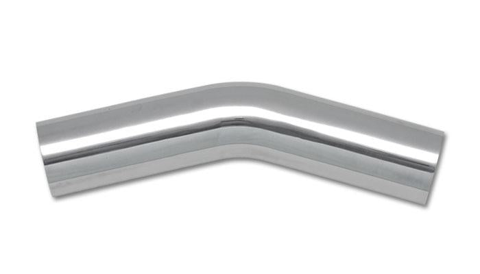 Vibrant 2-inch O.D. Universal Aluminum Tubing with 30-Degree Bend - Polished Finish