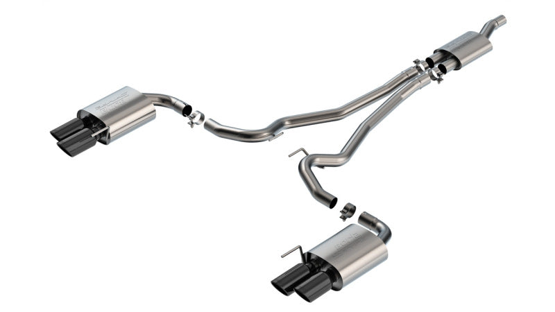 Borla 2024 Ford Mustang 2.3L EcoBoost S-Type Black Chrome Cat-Back Exhaust System
