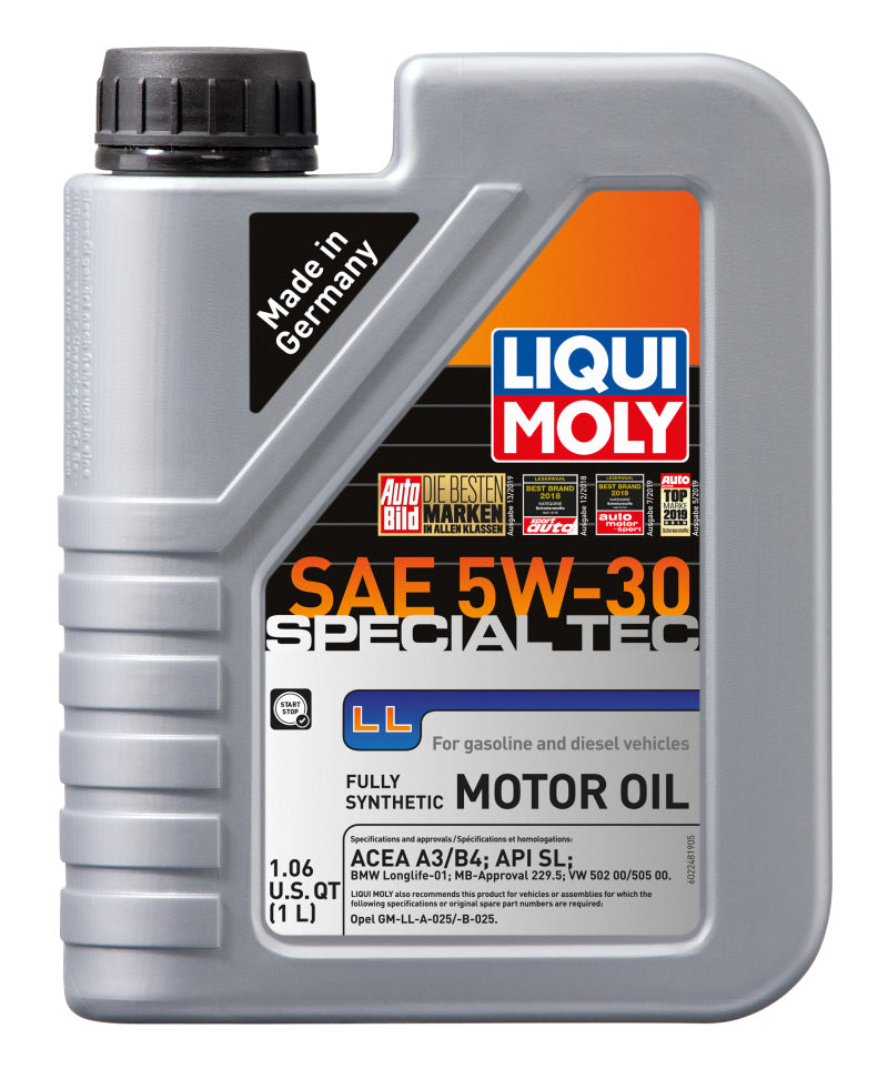 LIQUI MOLY Special Tec LL 1L SAE 5W30 Synthetic Motor Oil for BMW Vehicles