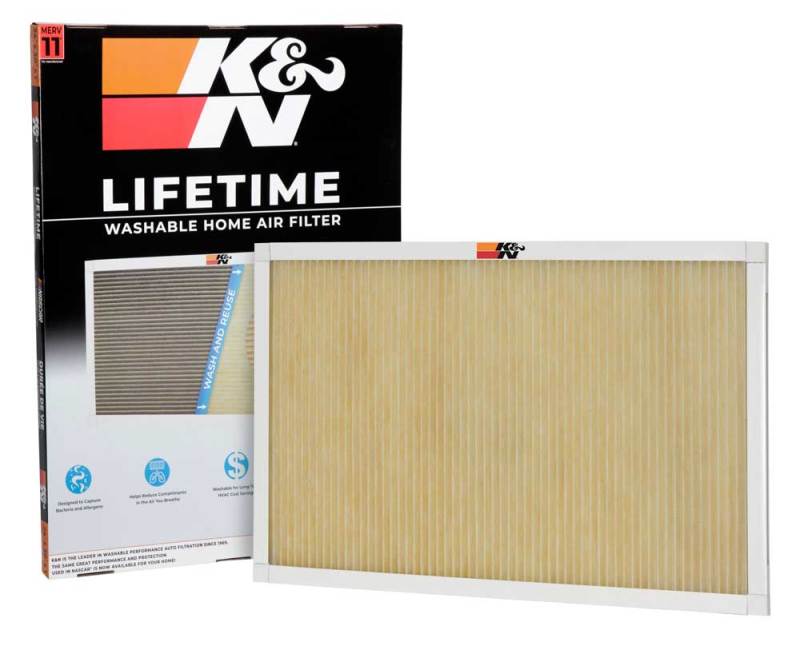 K&N Engineering HVAC Filter 24 x 30 x 1 – Washable and Reusable Pleated Synthetic Air Filter with MERV 11 Rating