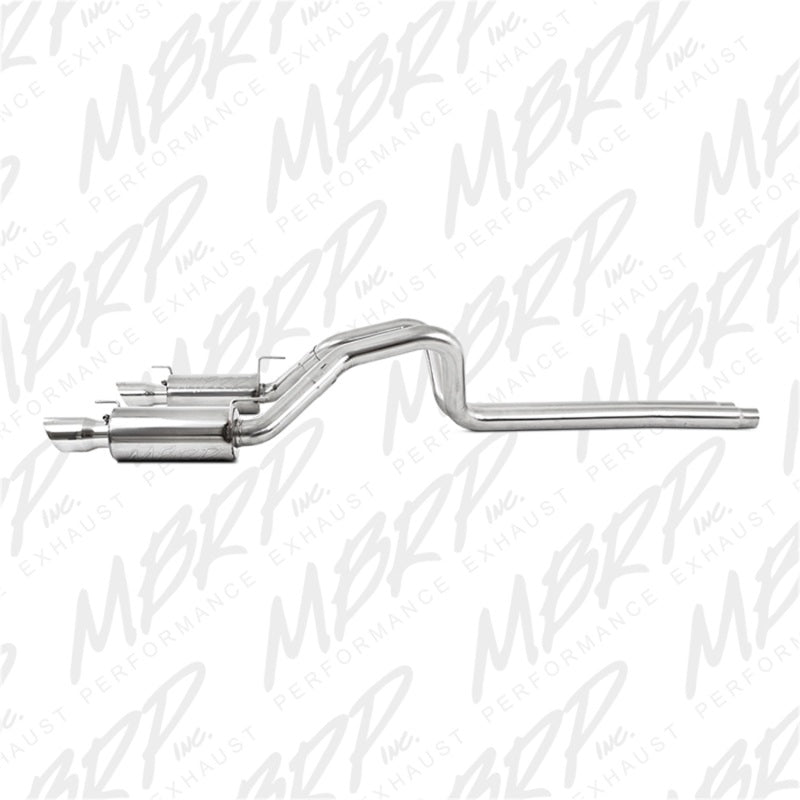 MBRP Armor Plus Series Dual Split Rear Exhaust System for 2005-2010 Ford Mustang with 4-inch Tips