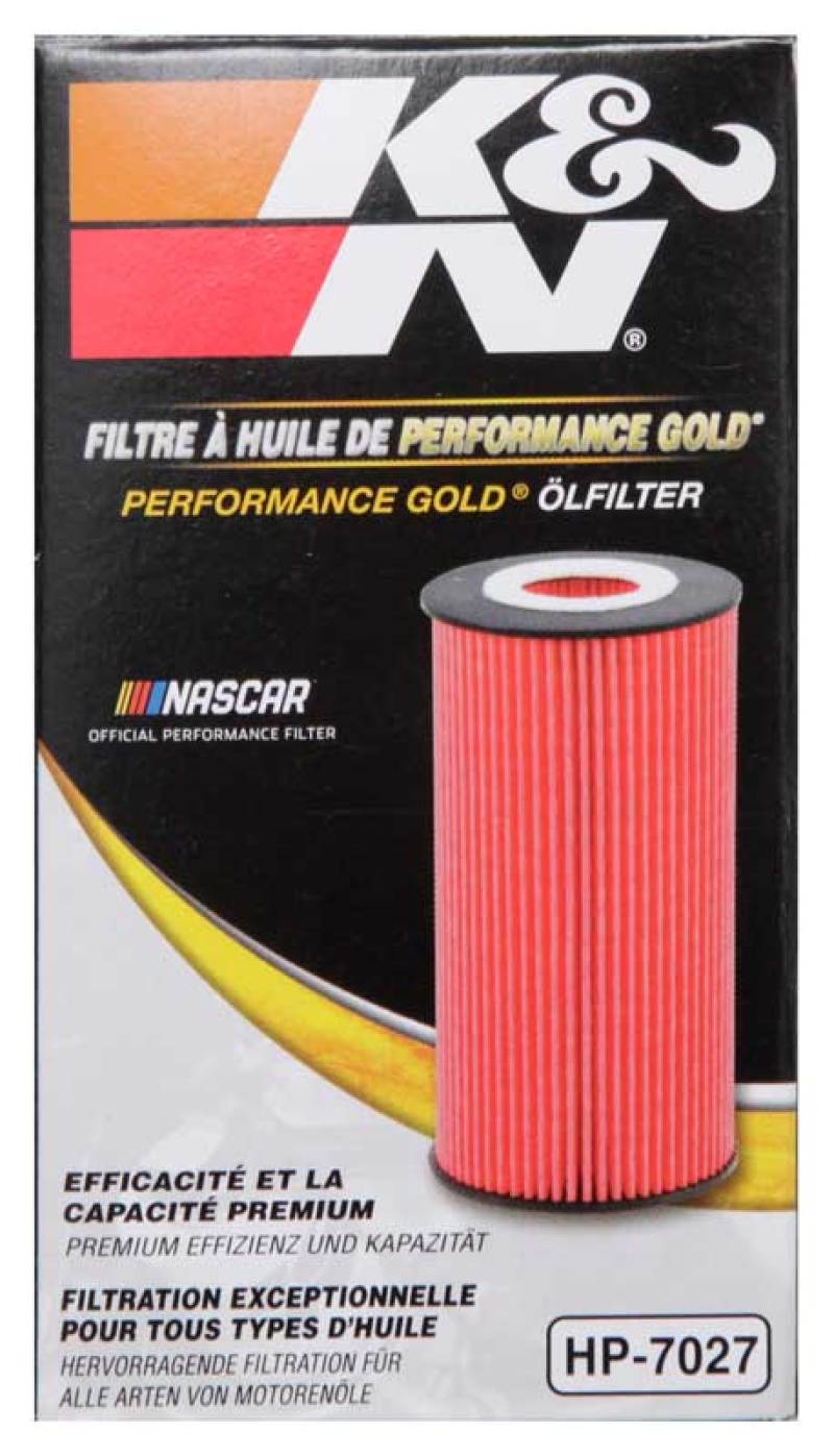 K&N Engineering HP-7027 Performance Oil Filter for 2011-2013 Chevrolet Cruze with Hengst Filter Housing