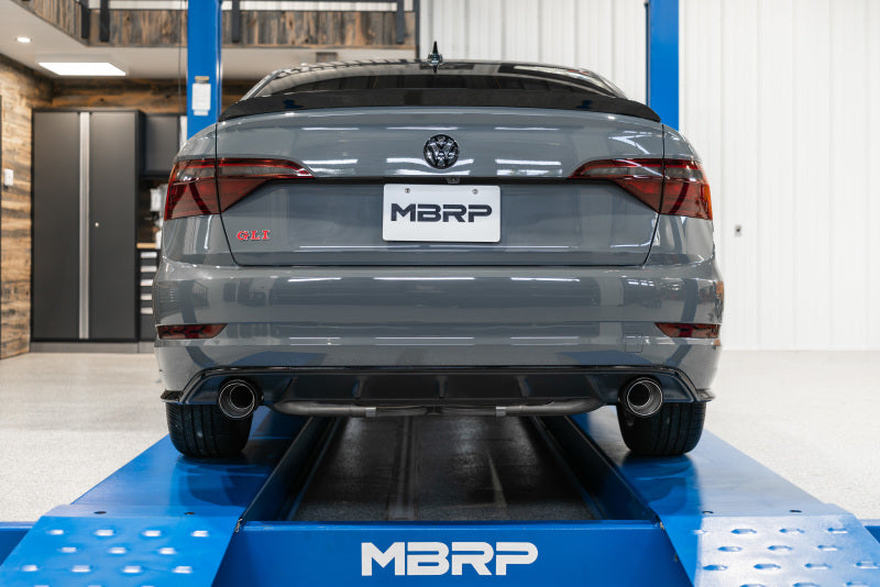 MBRP Armor Pro Series T304 Stainless Steel Cat-Back Dual Split Rear Exit Exhaust System for Volkswagen Jetta GLI (2019-2021) with Carbon Fiber Tips