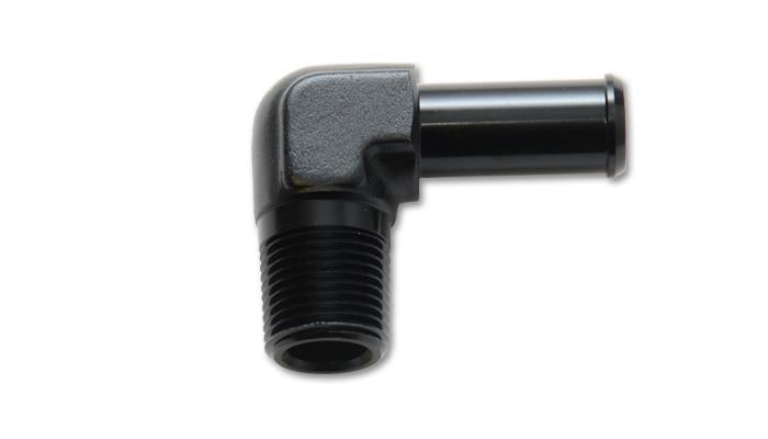 Vibrant 1/8 NPT to 1/4 inch Barb Straight Fitting 90 Degree Aluminum Adapter