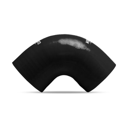 Mishimoto 2.5 Inch Black 90 Degree Silicone Coupler - Durable High-Heat Intake and Cooling Hose Connection